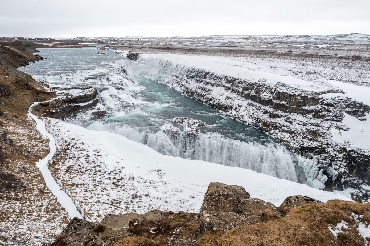 La cascade de Gullfoss dans le cercle d'or