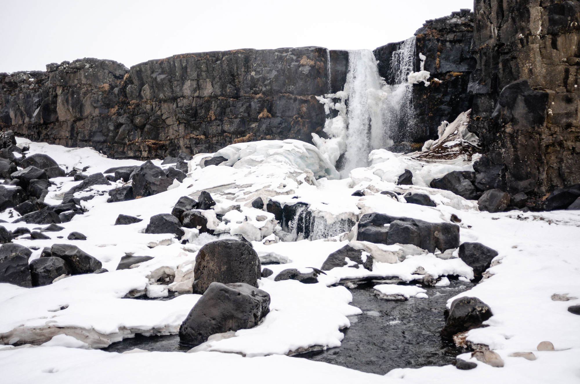 Oxarárfoss dans le parc national de Thingvellir