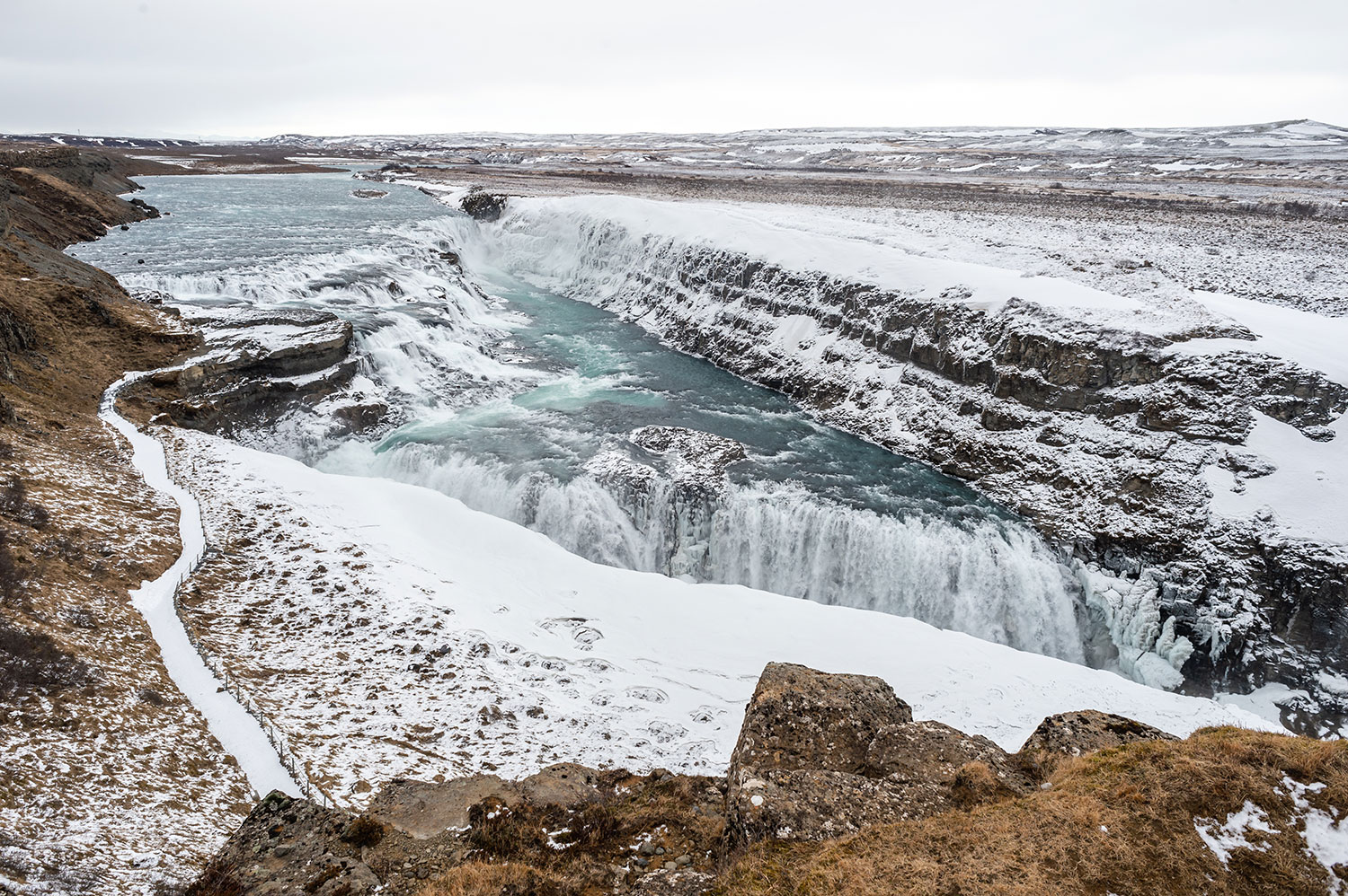 Gullfoss waterfall in the Golden Circle