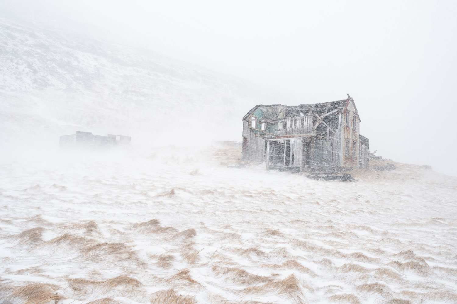 Photographing in an Icelandic storm