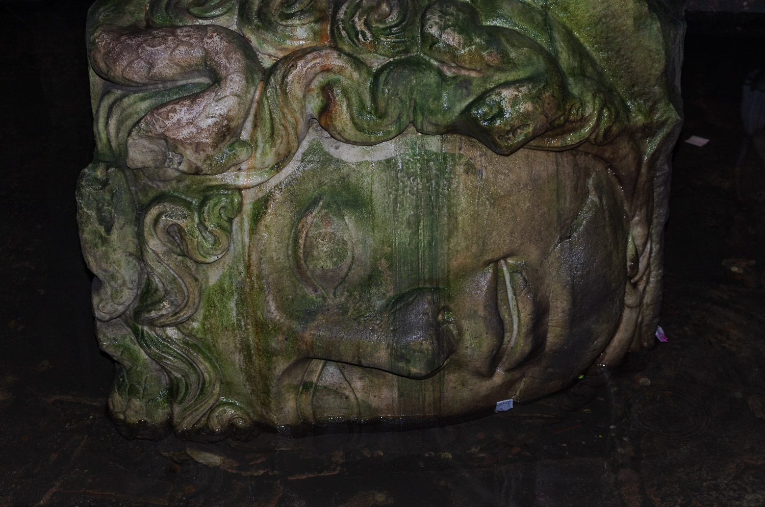 The medusa of the Basilica Cistern in Istanbul